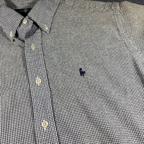Vintage HUNT CLUB Men's 100% Cotton Seersucker Short Sleeve Button Down Shirt L - Picture 10 of 11